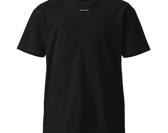 T-shirt nera Act Normal / T-shirt unisex in cotone pettinato