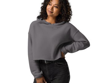 Act normal women’s/femmes/NBs crop hoodie – minimalist cropped hoodie for quiet chaos, burnout humour & everyday comfort