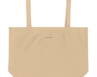 Comportati normalmente / Borsa tote grande in cotone biologico (stampa nera)