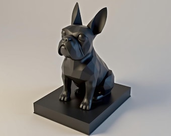 Słodka figurka buldoga francuskiego / miniatura