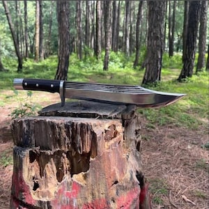 Custom Handmade Carbon Steel Blade Tactical Bowie Knife | Hunting Knife Camping