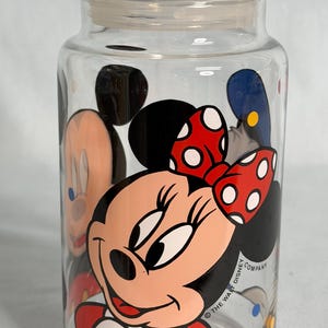 Vintage Mickey Mouse Glass Jar - Etsy