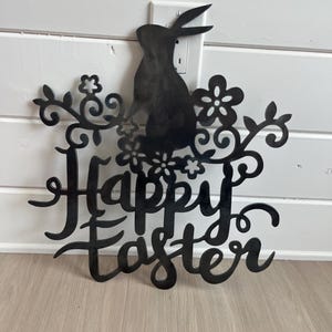Metal Happy Easter sign