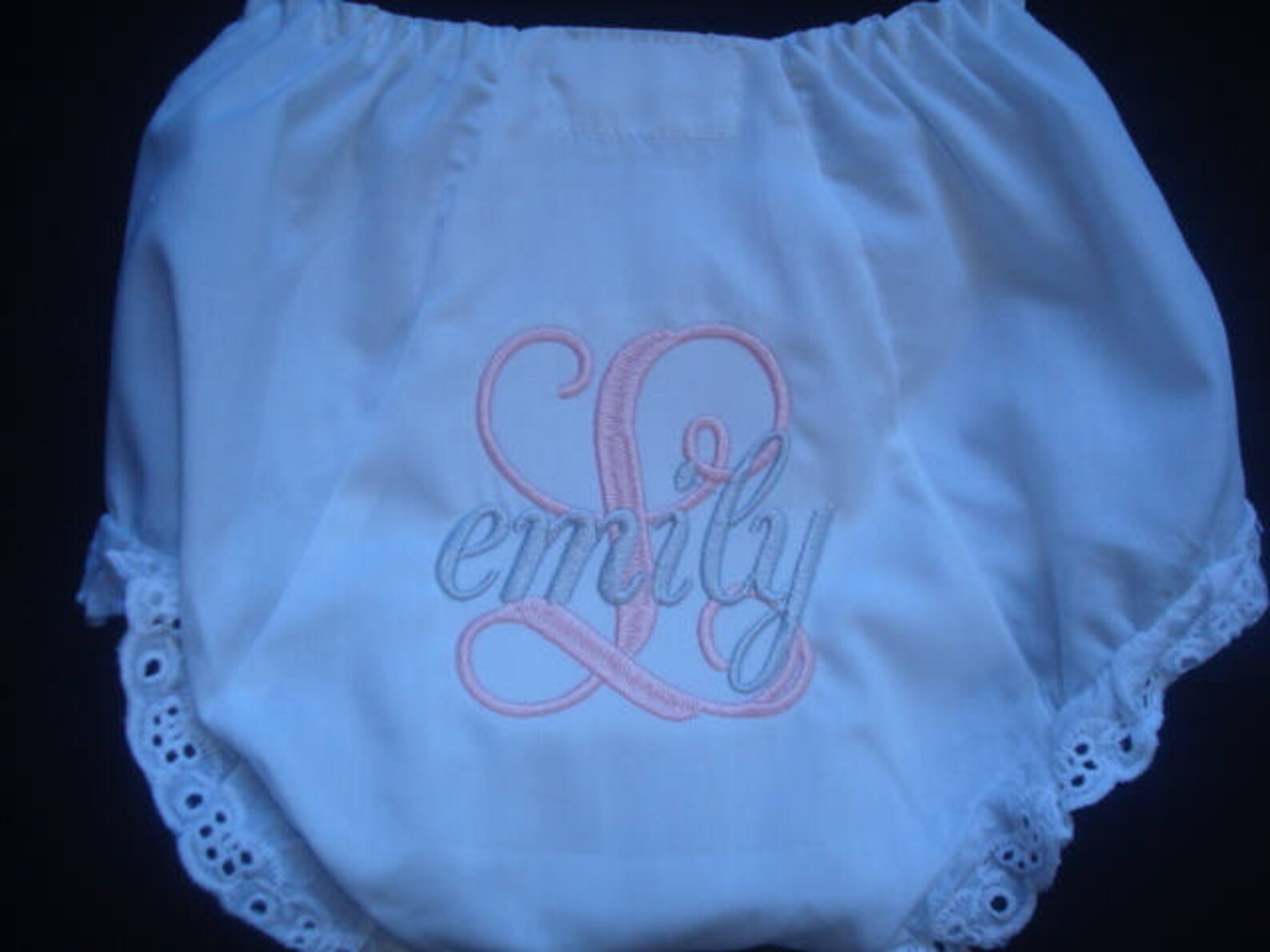 Personalized Embroidered Monogram Baby Girl Diaper Cover Etsy