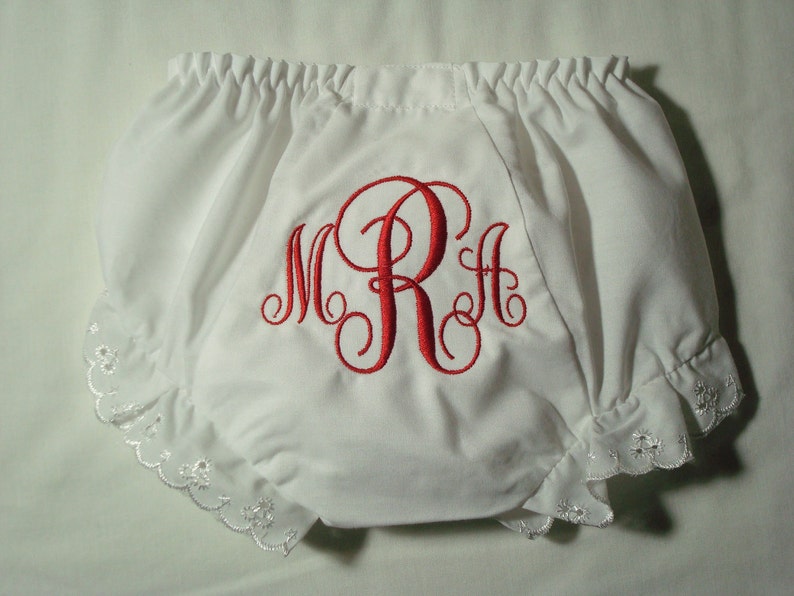 Personalized Embroidered Monogram Baby Girl Diaper Cover Etsy