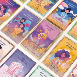 Customized Positive Affirmation Deck | 36 Printable Motivational Cards for Emotional Wellness | Boost Your Self-Reflection Practice