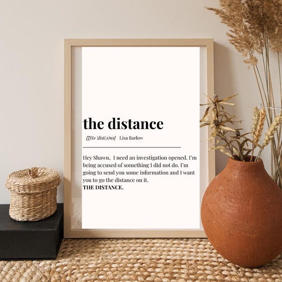 Lisa Barlow “the Distance” Printable Wall Art | RHOSLC Quote