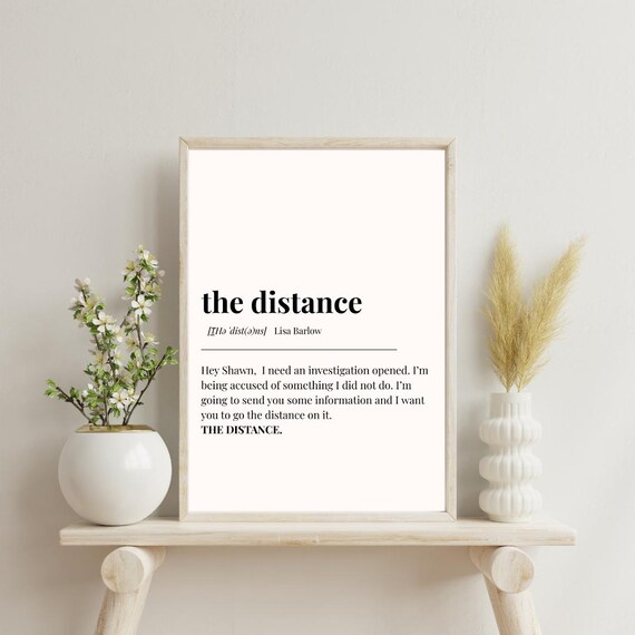 Lisa Barlow “the Distance” Printable Wall Art | RHOSLC Quote