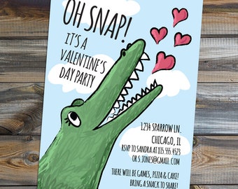 Oh Snap! Invitation - Personalized Valentine's Day Invitation - Printable Card - One Sided Postcard