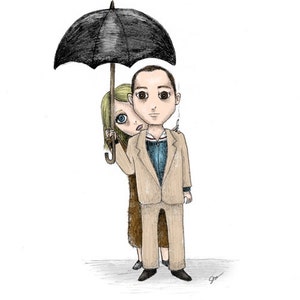 Margot & Richie - The Royal Tenenbaums - Giclée Illustration Print