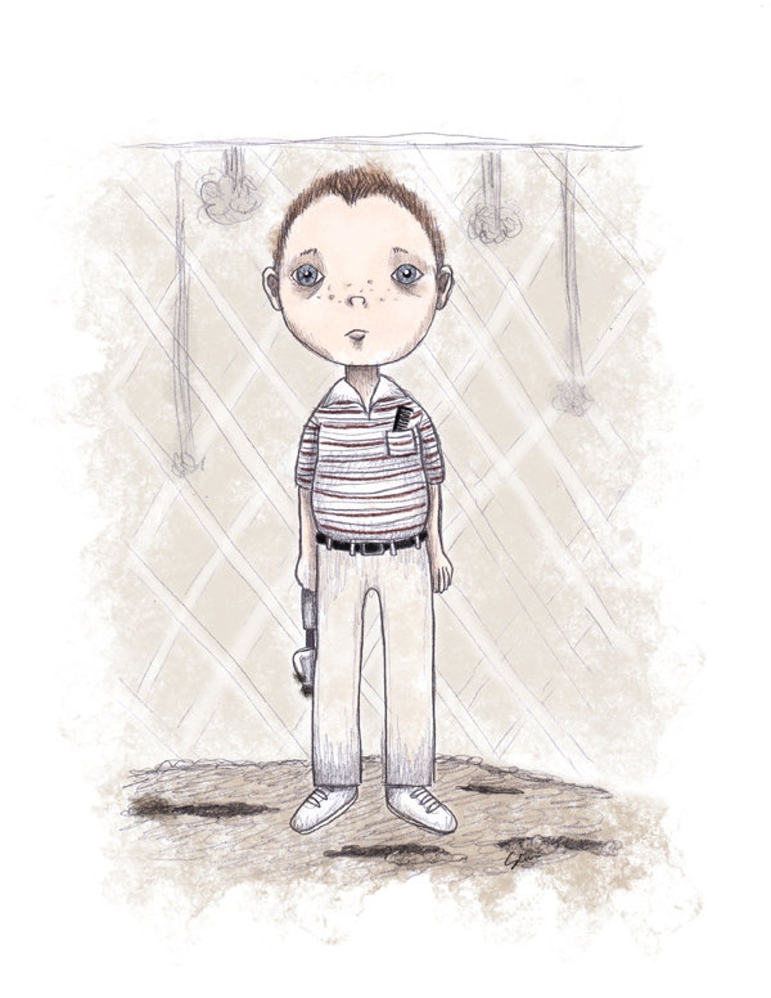 Vern Tessio Stand by Me Giclée Illustration Print - Etsy
