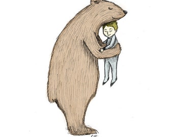 Bear Hug - Giclée Illustration Print