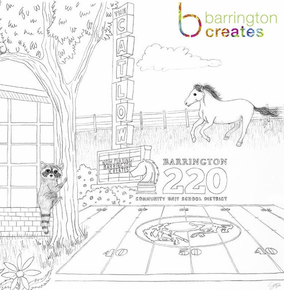 Download Barrington Creates Coloring Book Sheet Pdf 8 5 X 14 Legal Etsy