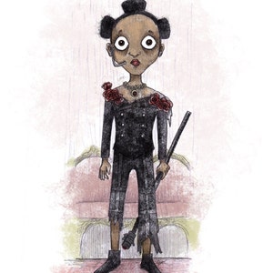 Ruby Rhod - Det femte elementet - Giclée-illustrationstryck