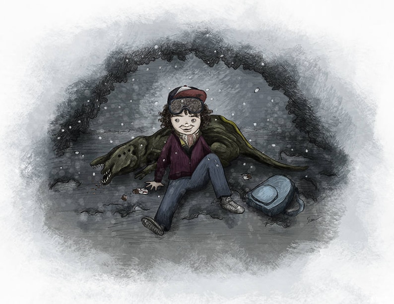 Dustin & Dart Stranger Things 5x7 Illustration Print Etsy