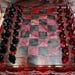 Handmade Resin Chess Set – Ruby Red & Obsidian Black, Lava Edge Design ...