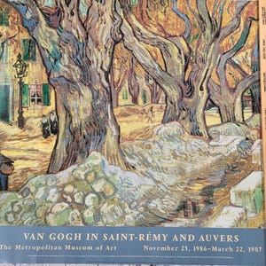 Vintage Van Gogh Metropolitan Museum of Art The Large Plane Trees Poster Exhibition