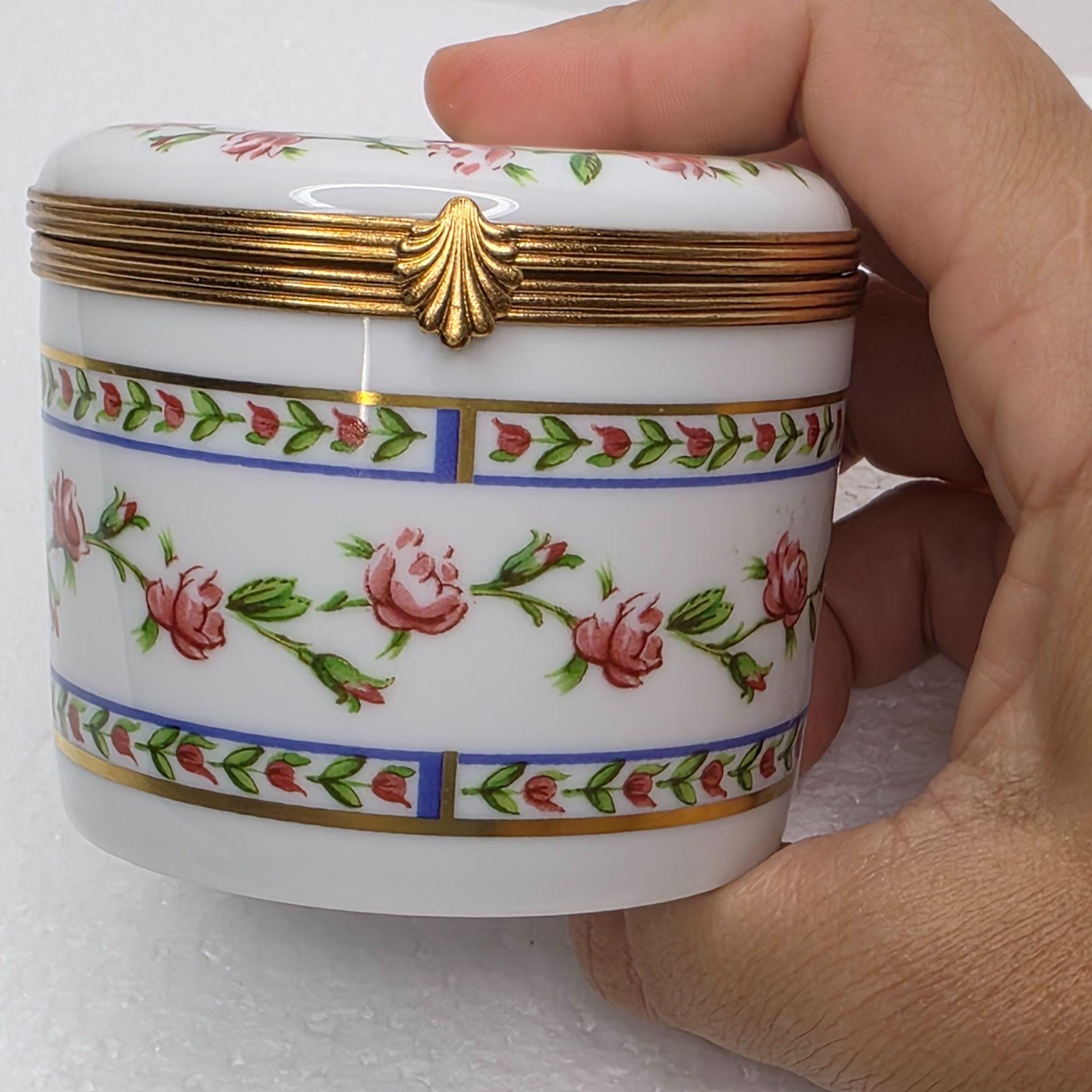 Limoges Porcelain Trinket/candle Box: A. Raynaud Hand-painted