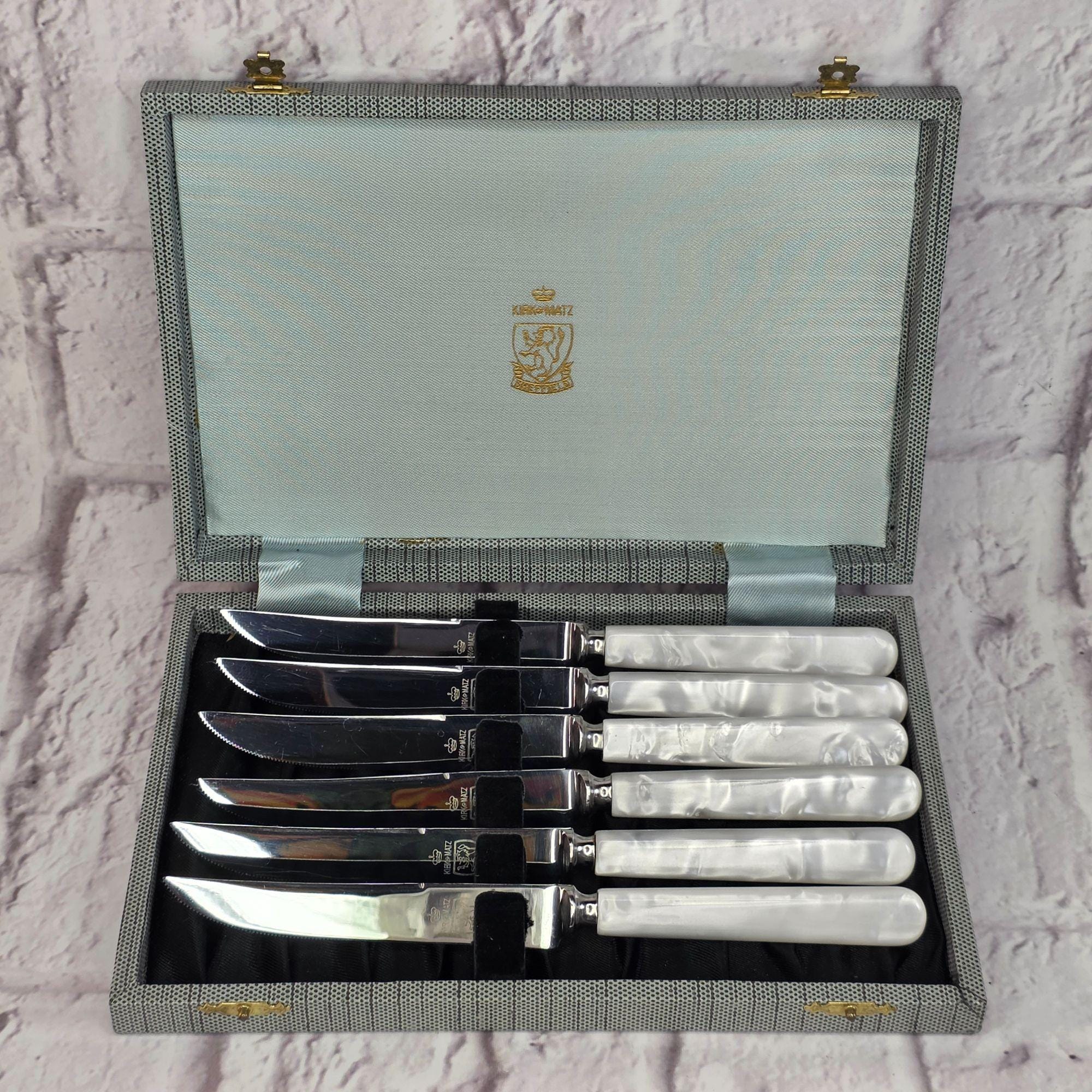 英国　シェフィールド　KIRK&MATZ　カービングナイフ＆フォーク　共箱 Kirk and Matz Knives - Etsy