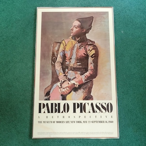 Vintage 80 Pablo Picasso Museum Of Modern Art Exhibition Poster Professionally Framed
