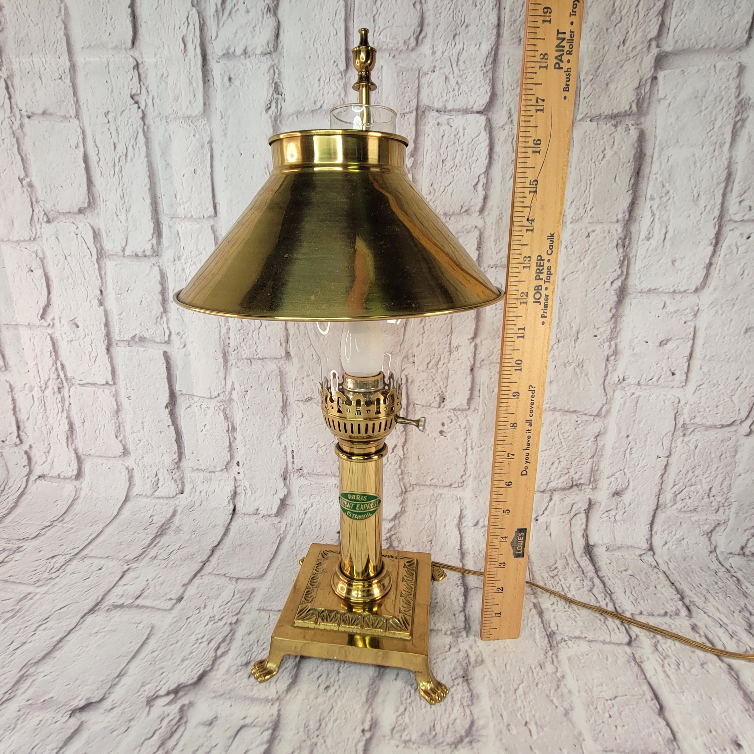 Vintage Orient Express Brass Table Lamp: Paris Istanbul Decor - Etsy