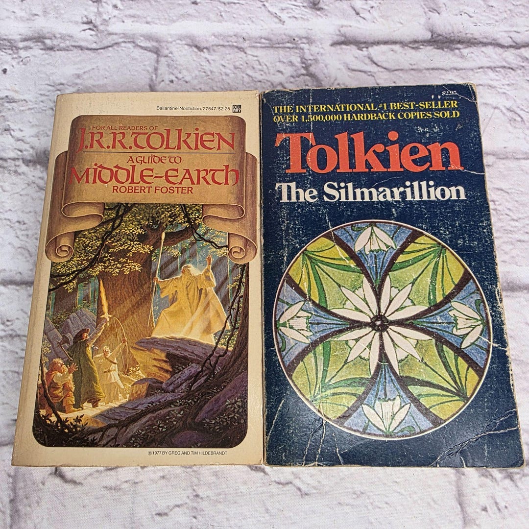 Vintage 70s J.R.R. Tolkien Books Set Guide to Middle-earth ...