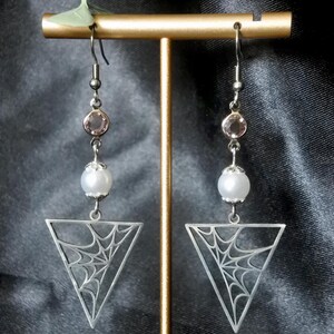 PRE-ORDER Angel Dust Hazbin Hotel Inspired Stainless Steel Earrings – Handmade Fandom Jewelry