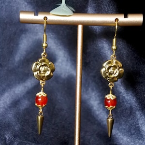 PRE-ORDER Rosie Hazbin Hotel Inspired Stainless Steel Earrings – Handmade Fandom Jewelry