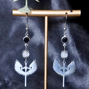 PRE-ORDER Lute Hazbin Hotel Inspired Stainless Steel Earrings – Handmade Fandom Jewelry