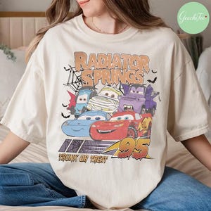 Lightning Mcqueen Halloween Shirt, Retro Radiator Springs Cars Movie Halloween Tshirt, Disney Halloween, Halloween Party, Halloween Gift Tee