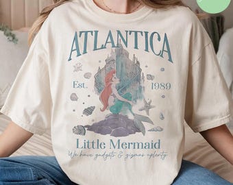 Vintage 90S Disney Little Mermaid Comfort Colors Shirt, Atlantica Little Mermaid Ariel T-shirt, Ariel Tee, Princess T-shirt, Disney Shirt