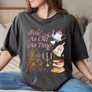 Retro Disney Tale As Old As Time Shirt, Disney Belle T-shirt, Beauty And The Beast Comfort Colors, Beauty Belle Tee, Disney Princess T-shirt