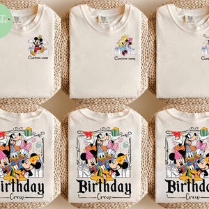 Camiseta de cumpleaños personalizada de Disney, la mejor camiseta de cumpleaños de todos los tiempos, camiseta de cumpleaños de Disney para niño y niña, camiseta de cumpleaños de Mickey y sus amigos.