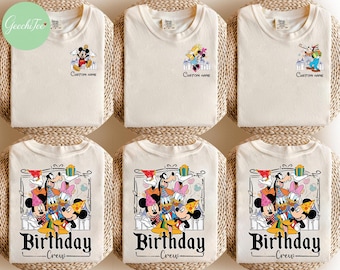 Personalized Disney Birthday Shirt, Best Birthday Ever T-shirt, Disney Birthday Boy Girl, Disney Squad, Mickey & Friends Birthday Tee