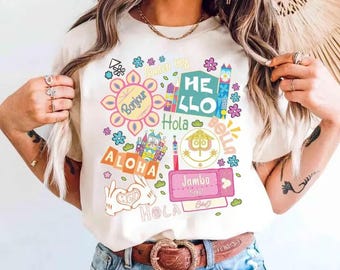 Disney Fantasyland Hello World Language It's Small World T-Shirt, Family Vacation 2026, Disneyland Family Matching Tee, Disney Dreams Shirt