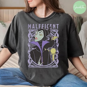 Disney Maleficent Comfort Colors Shirt, Vintage Disney Villains Sleeping Beauty Maleficent Old School Poster Tshirt, Disney Villains Shirts