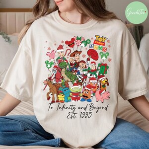 Vintage Merry Christmas Toy Story Shirt, Woody And Buzz Family Christmas Tshirt, Toy Story Friends Disney Trip Shirt, Disneyland Christmas