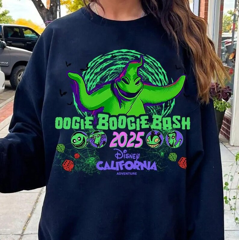 Disney Oogie Boogie Bash 2026 Nightmare Before Christmas Halloween T-shirt, Disney California Adventure Trip T-shirt, Disney Spooky Season-shirt afbeelding 3