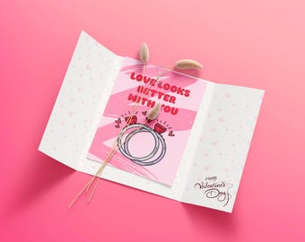 Romantic Valentine's Day Card | I Love You Gift (PNG EPS JPG)