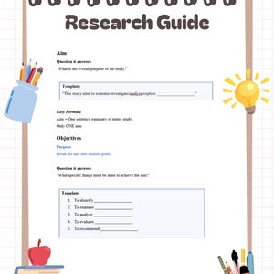 Research Paper Template | Writing Guide | Editable Microsoft Word Thesis Outline (Digital Download)