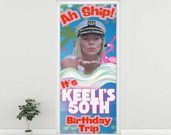 Custom Birthday Door Cover | Personalized Birthday Door Banner | Birthday Party Door Decoration