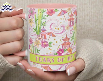 Tears of My Mahjong Opponents Mug, Funny Mahjong Coffee Mug, Chinoiserie Mahjong Gift, Mahjong Mom Cup