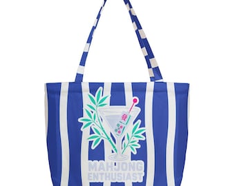 Mahjong Enthusiast Tote Bag, Mahjong Martini Bag, Mahjong Gift for Women, Mahj Bag, Mahjong Accessories, Game Night Tote