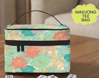 Mahjong Tote Bag | Mahjong Tile Carrying Case | Custom Pattern Mahjong Storage | Mahjong Gift