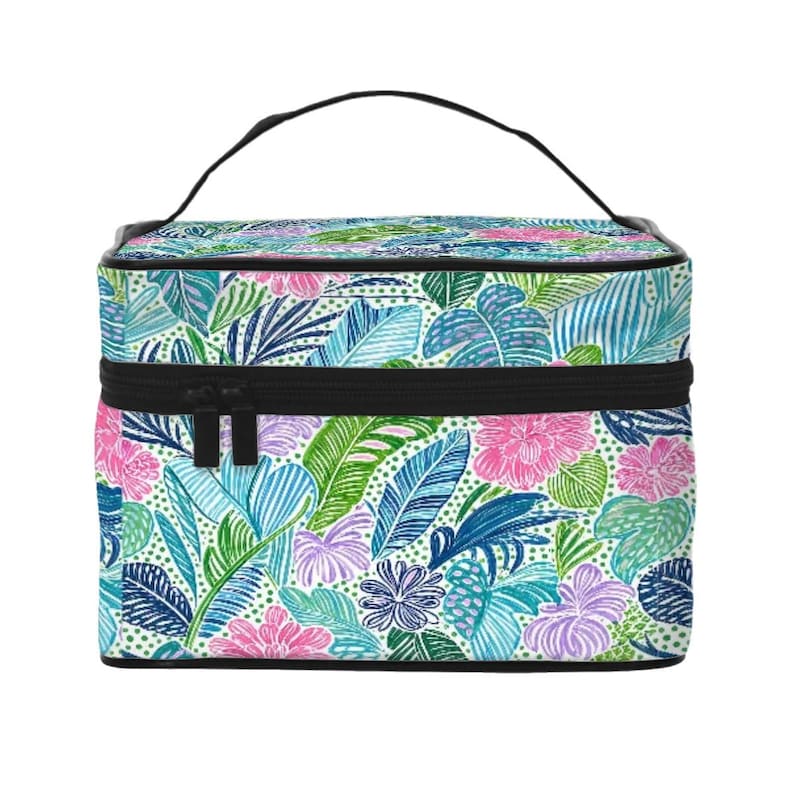 Tropical Mahjong Tile Bag, Palm Beach Lilly Inspired Mahjong Accessories, Travel Case image 3