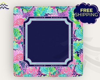 Learning Tropical Mahjong Mat, Charleston Mahjong Mat, Preppy Palm Beach Mahjong Set, Colorful Mahjong Gift, Non Slip Game Mat