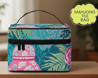 Mahjong Tote Bag | Mahjong Tile Carrying Case | Custom Pattern Mahjong Storage | Mahjong Gift