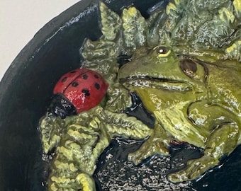 Sieradenbakje in de vorm van een kikker, ringhouder, opbergbakje voor allerlei spullen, nachtkastje-organizer, sleutelhouder, handgemaakt cadeau voor natuurliefhebbers, housewarmingcadeau