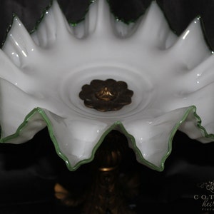 Antique Bohemian Opal Glass Tazza / Compote image 3