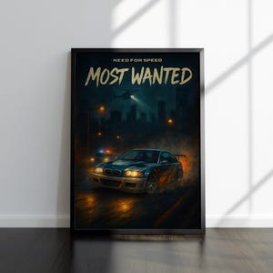 Need for Speed: Most Wanted Poster | NFS Artwork | High Quality Print | Gaming Poster Artworks | Video Game Poster | Wall Decor | Gamer Gift